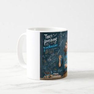 An Artistic Illustration of a Teacher Coffee Mug