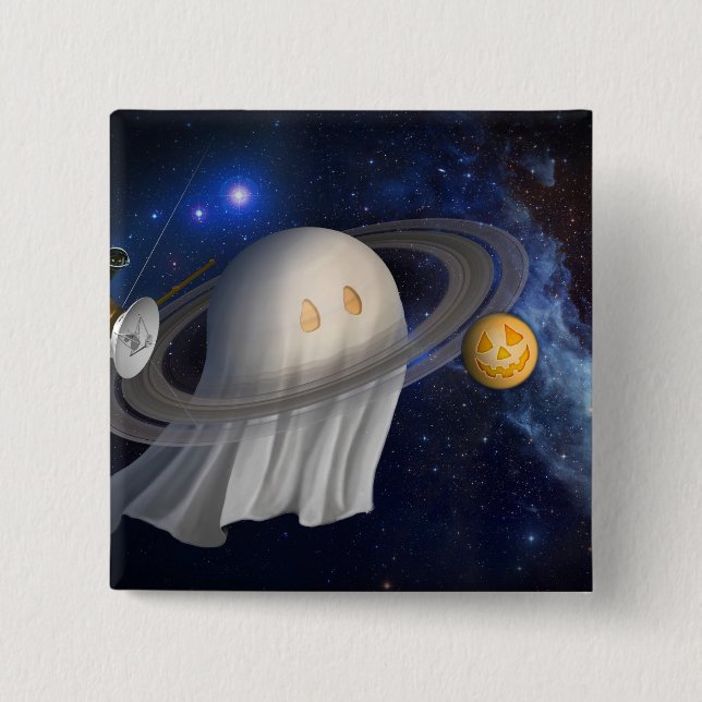 An artist's Halloween illustration 15 Cm Square Badge (Front)