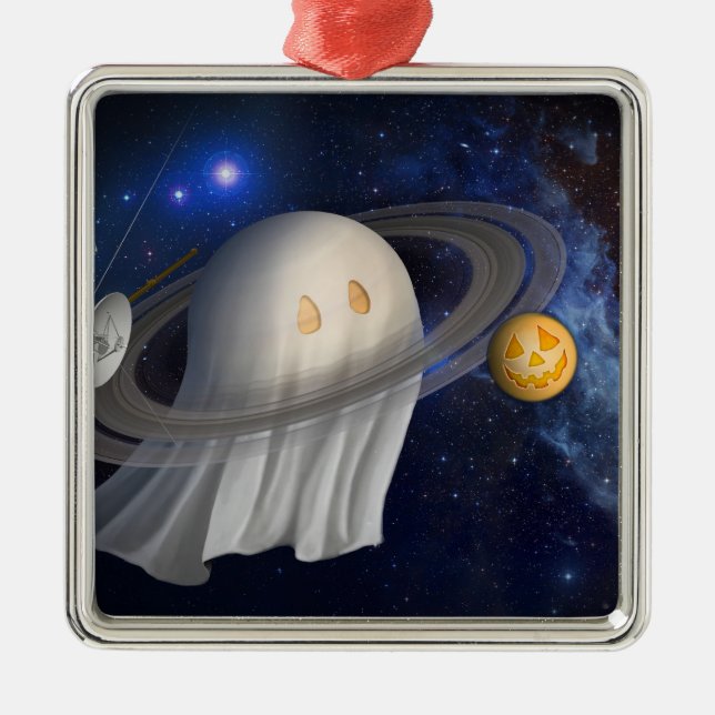 An artist's Halloween illustration Metal Ornament (Front)