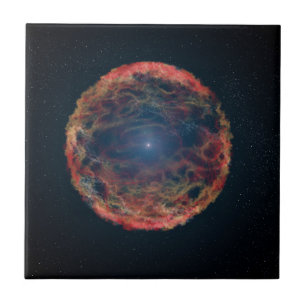 An Artist's Impression Of Supernova 1993j. Ceramic Tile