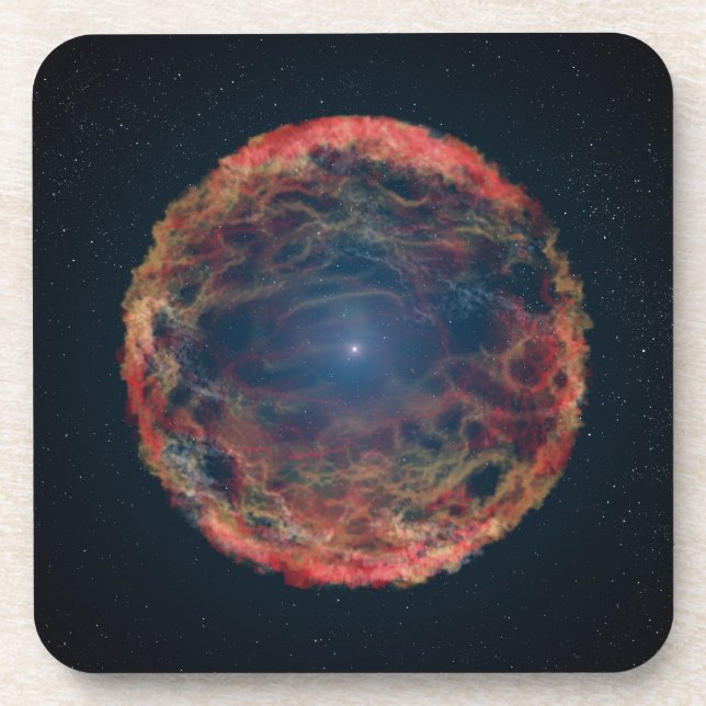 An Artist's Impression Of Supernova 1993j. Coaster (Front)