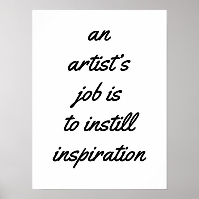 An Artist's Job Poster (Front)