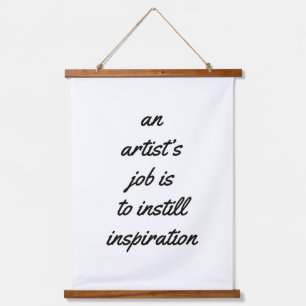 An Artist's Job Wood Topped Wall Tapestry