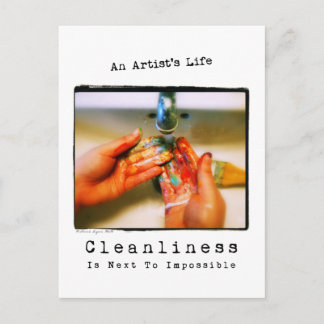 An Artist's Life: Cleanliness Photography Postcard