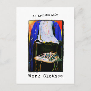 An Artist's Life: Work Clothes Photography Postcard