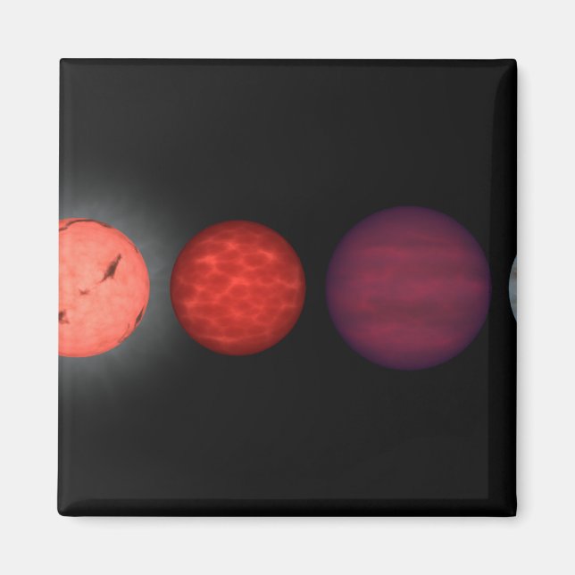 An artist's rendition comparing brown dwarfs magnet (Front)