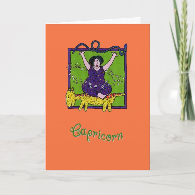 An Artsy Capricorn Greeting Card (Front)