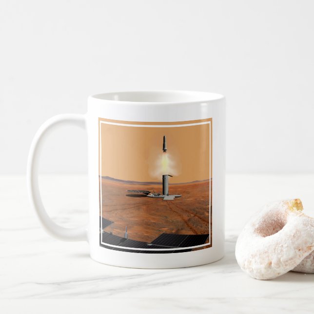 An Ascent Vehicle Leaving Mars. 2 Coffee Mug (With Donut)