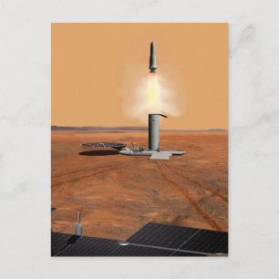 An Ascent Vehicle Leaving Mars. 2 Postcard