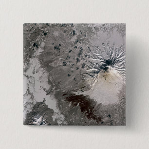 An ash rich plume rises 15 cm square badge