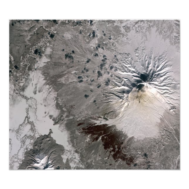 An ash rich plume rises photo print (Front)