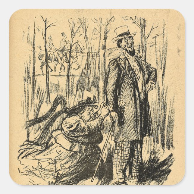 An Assault on Modesty or Mr. Chamberlain's Square Sticker (Front)