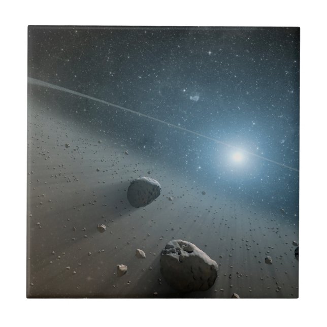 An Asteroid Belt Around The Bright Star Vega. Ceramic Tile (Front)