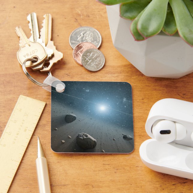 An Asteroid Belt Around The Bright Star Vega. Key Ring (Desk)