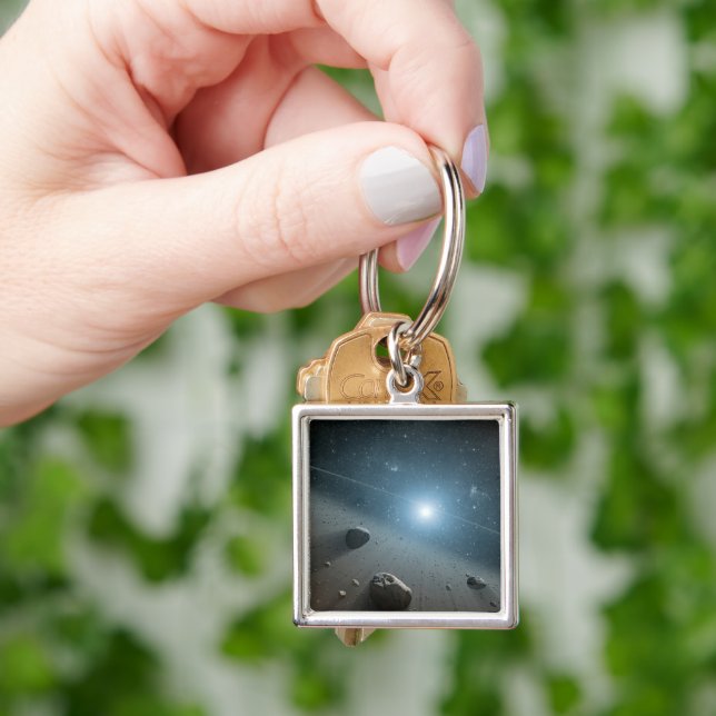An Asteroid Belt Around The Bright Star Vega. Key Ring (Hand)