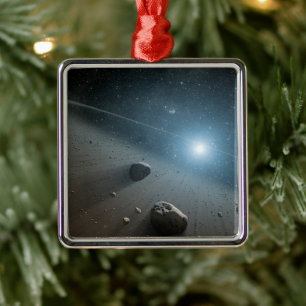 An Asteroid Belt Around The Bright Star Vega. Metal Ornament