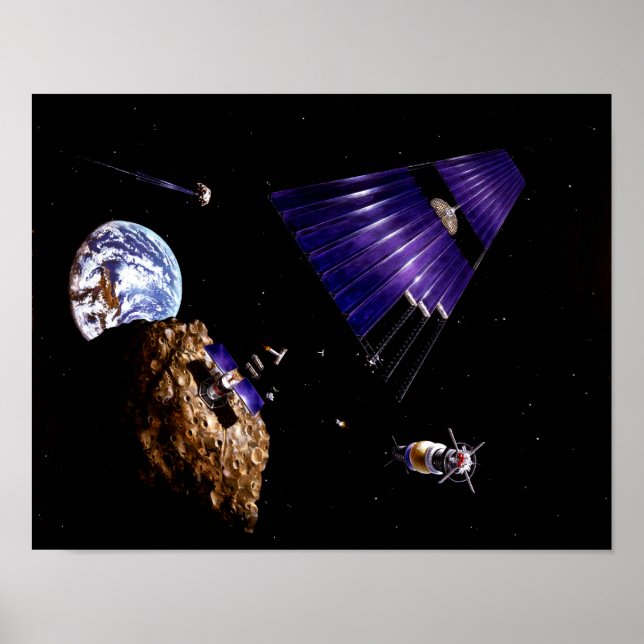 An asteroid mining mission poster (Front)
