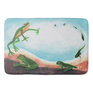 An astonishing life cycle of a frog Bath Mat