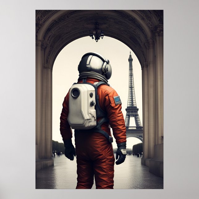 An astronaut in Paris  Poster (Front)