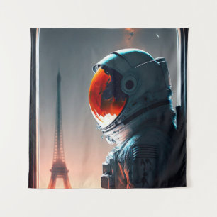 An astronaut in Paris Tapestry