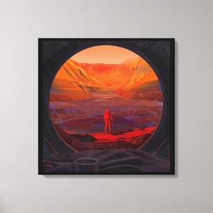 An Astronaut On Mars Canvas Print