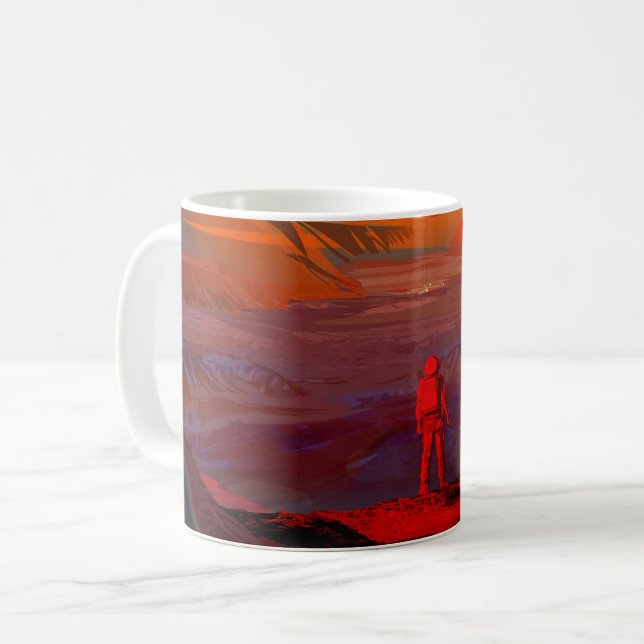 An Astronaut On Mars Coffee Mug (Front Left)