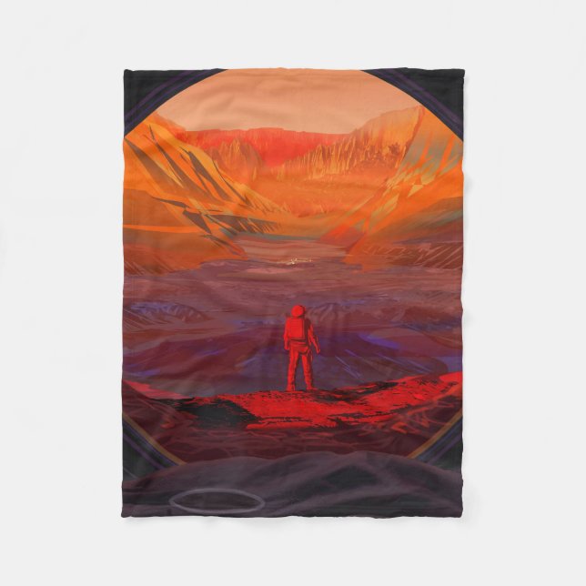 An Astronaut On Mars Fleece Blanket (Front)