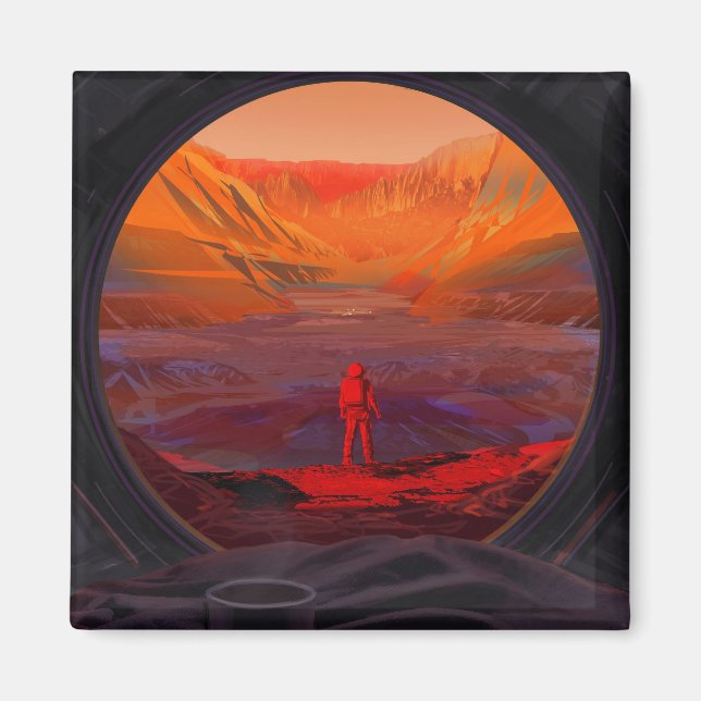 An Astronaut On Mars Magnet (Front)