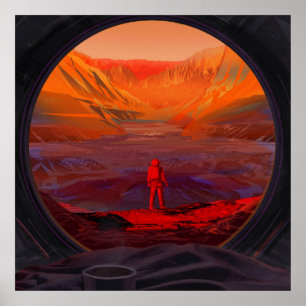 An Astronaut On Mars Poster