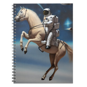 An Astronaut Riding a Horse in Space Notebook