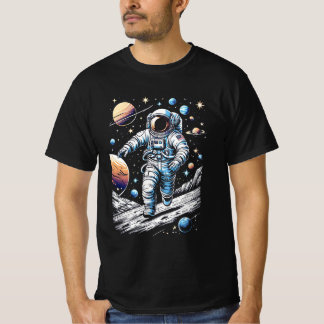 An astronaut running on the moon T-Shirt