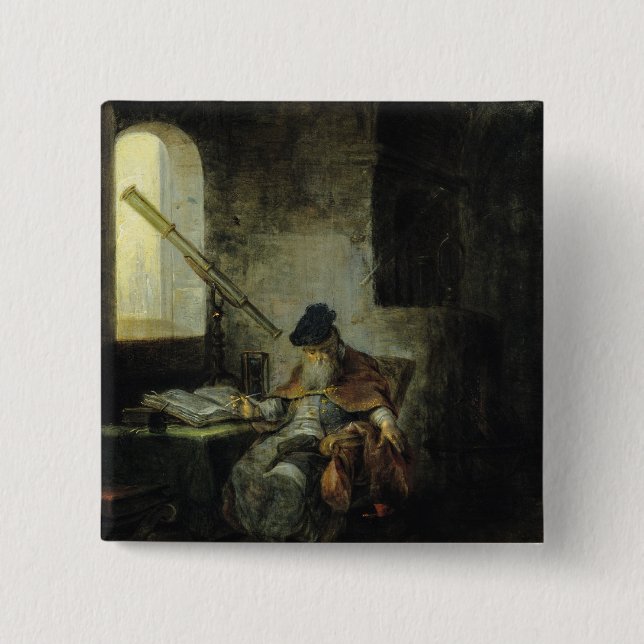 An Astronomer 15 Cm Square Badge (Front)