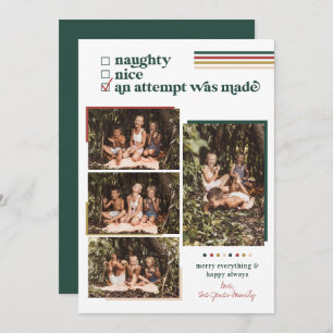 An Attempt Was Made Modern Christmas Photo Card