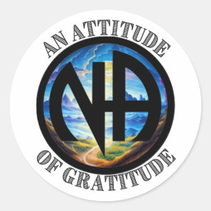 An Attitude of Gratitude - NA Narcotics Anonymous Classic Round Sticker
