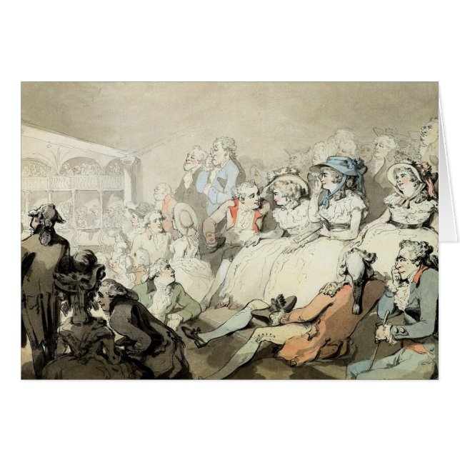 An Audience Watching a Play, c.1785 (pen and ink a (Front Horizontal)