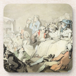 An Audience Watching a Play, c.1785 (pen and ink a Coaster