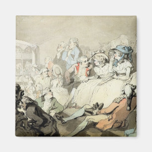 An Audience Watching a Play, c.1785 (pen and ink a Magnet