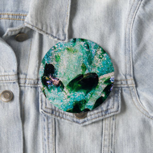 An Aura of Emeralds 10 Cm Round Badge