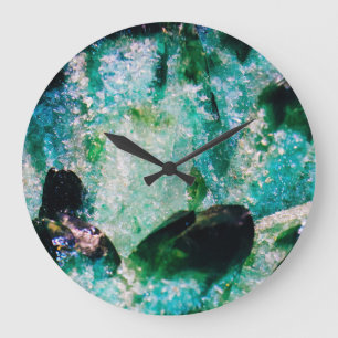 An Aura of Emeralds Large Clock