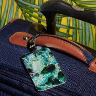 An Aura of Emeralds Luggage Tag