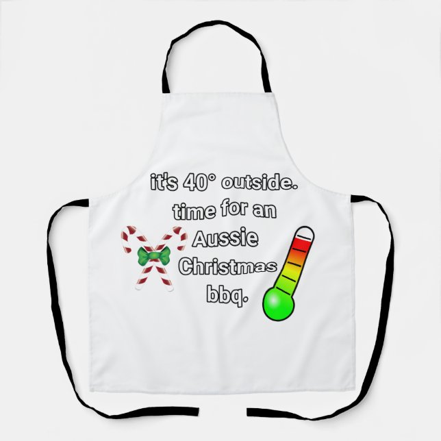 An Aussie Christmas bbq Apron (Front)