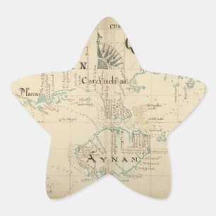 An Authentic 1690 Pirate Map Star Sticker