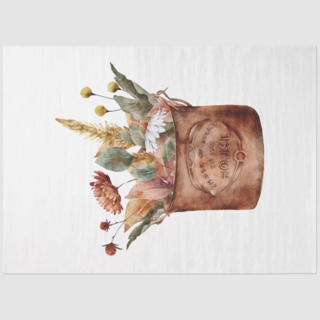 An Autumn Animal and Floral Series Design 11 Tissue Paper (Front)