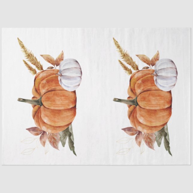 An Autumn Animal and Floral Series Design 21 Tissue Paper (Front)