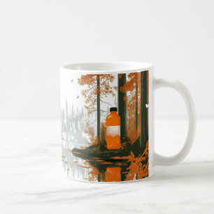 An autumn landscape by a lake, similar to wall art coffee mug