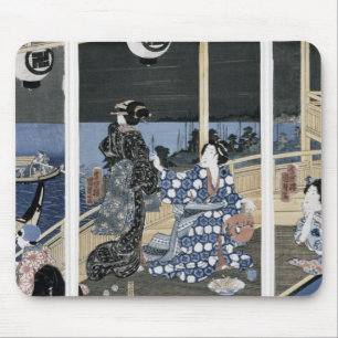 An Autumn Moon over Fukagawa Mouse Pad