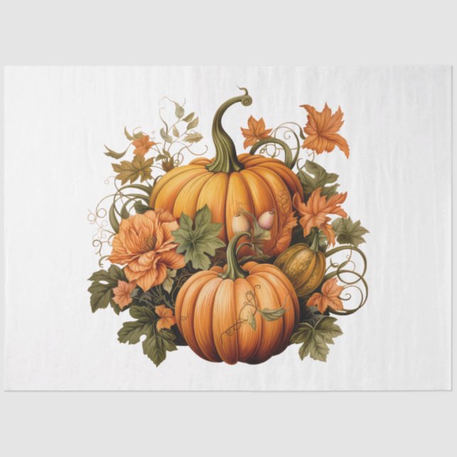 An Autumn Pumpkin Design Collection 11 Tissue Paper (Front)