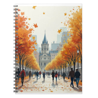 an autumn street notebook