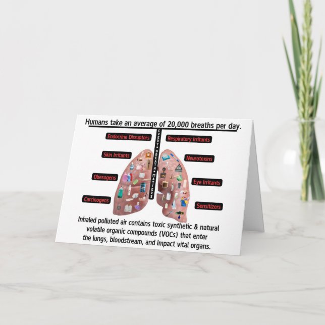 An Average of 20,000 Breaths Per Day Thank You Card (Front)