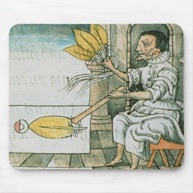 An Aztec feather artisan Mouse Pad (Front)